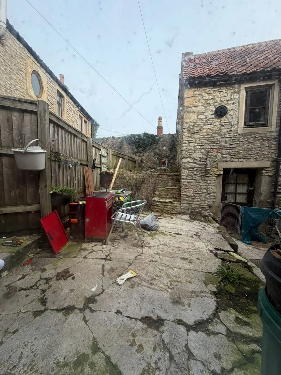 The rear courtyard and outbuildings